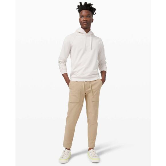 Lululemon Pants Mens XXL Bowline Utilitech Khaki Drawstring Tapered Athleisure - Picture 1 of 14